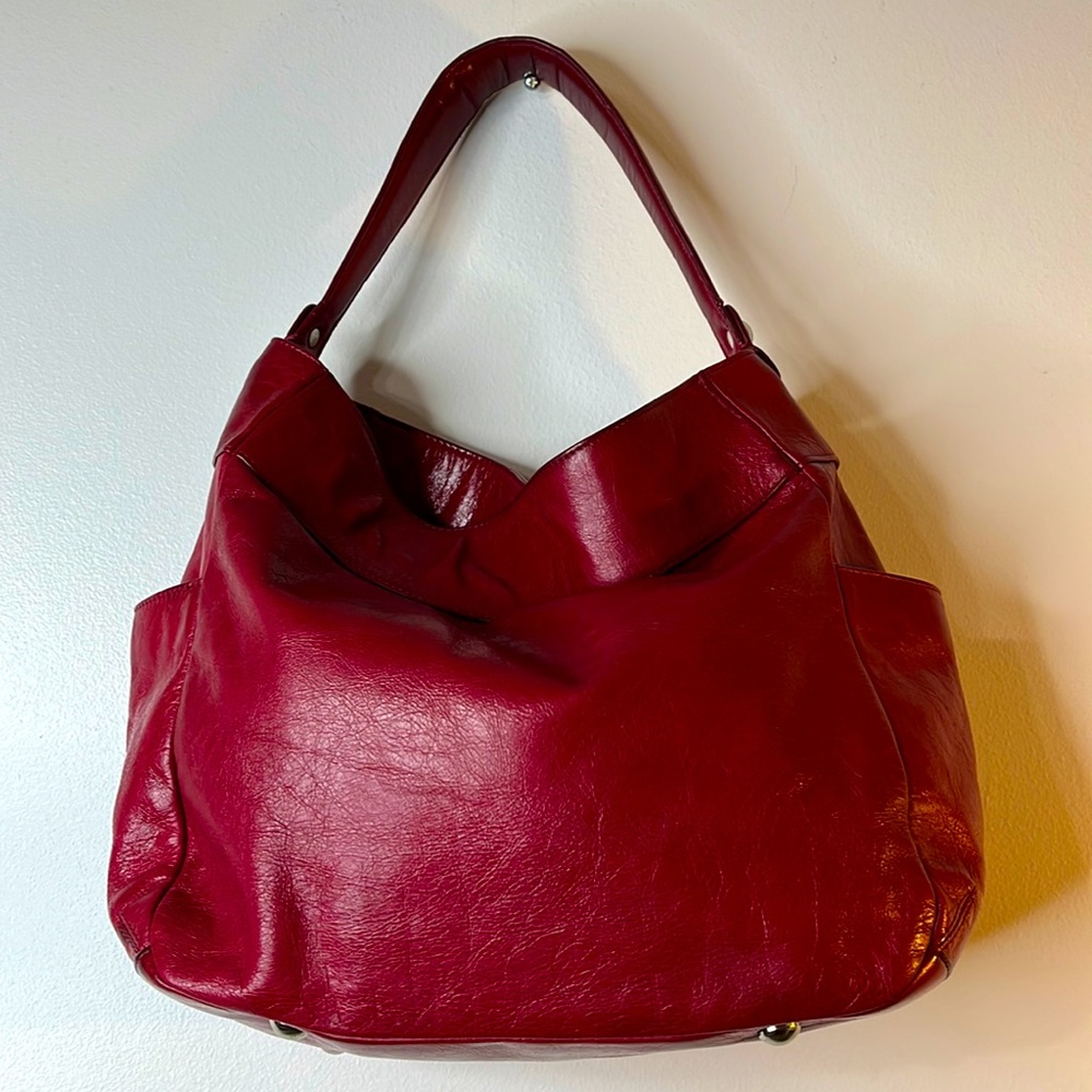 Hobo Mahogany Leather Hobo Handbag